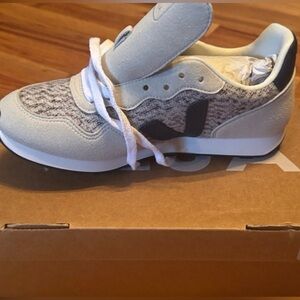 Veja Light Gray and Navy Sneakers NIB